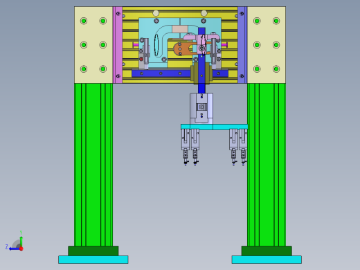 N型凸轮轨迹移载搬运机构3D图纸 Solidworks设计右视缩略图