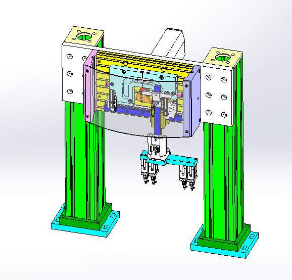 N型凸轮轨迹移载搬运机构3D图纸 Solidworks设计
