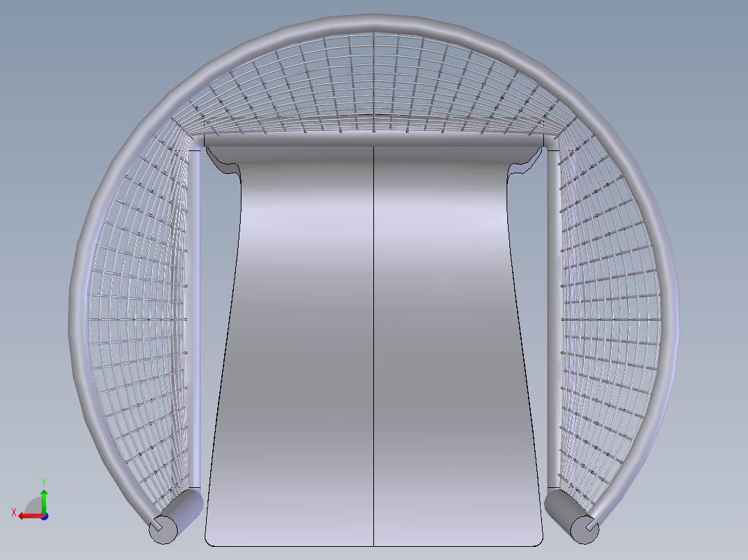 Solidworks铁椅子模型后视图