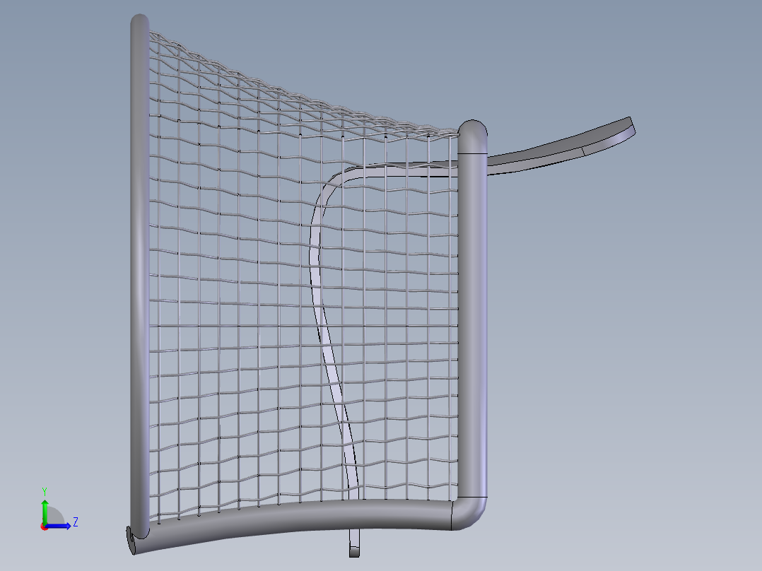 Solidworks铁椅子模型左视图