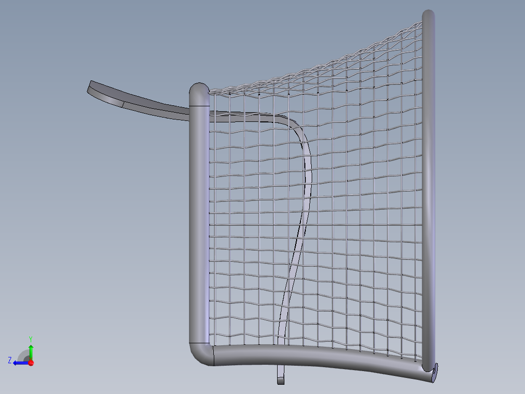 Solidworks铁椅子模型右视图