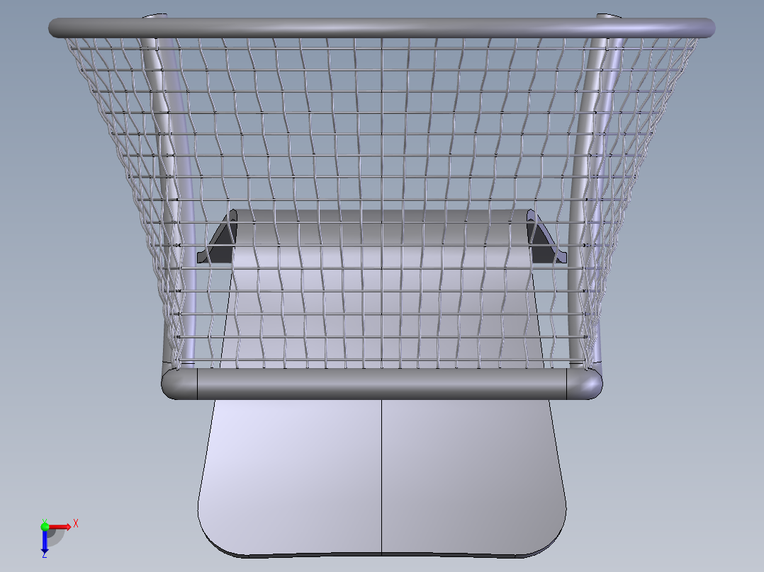 Solidworks铁椅子模型俯视图