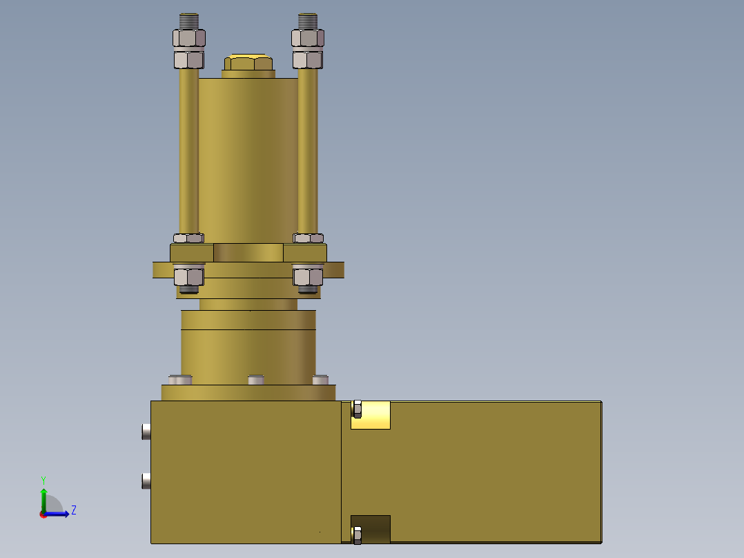 望远镜支架谐波器左视图