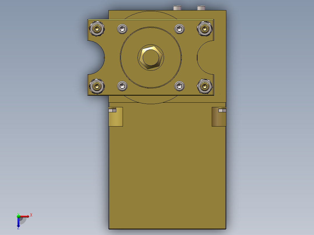 望远镜支架谐波器俯视图