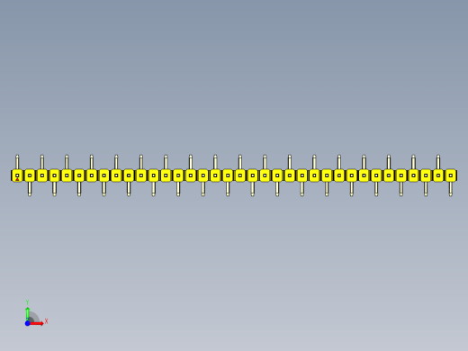 彩色公排针 100mil 2.54mm 系列-DS1022_yellow_36p_100mil_Type_SMT_R1_rev1.0前视缩略图
