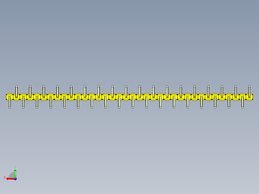 彩色公排针 100mil 2.54mm 系列-DS1022_yellow_36p_100mil_Type_SMT_R1_rev1.0后视缩略图