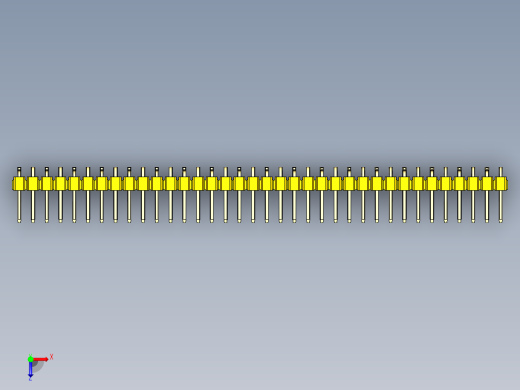彩色公排针 100mil 2.54mm 系列-DS1022_yellow_36p_100mil_Type_SMT_R1_rev1.0俯视缩略图