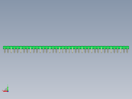 彩色公排针 100mil 2.54mm 系列-DS1022_green_1x39p_100mil_TypeD_rev1.0后视缩略图