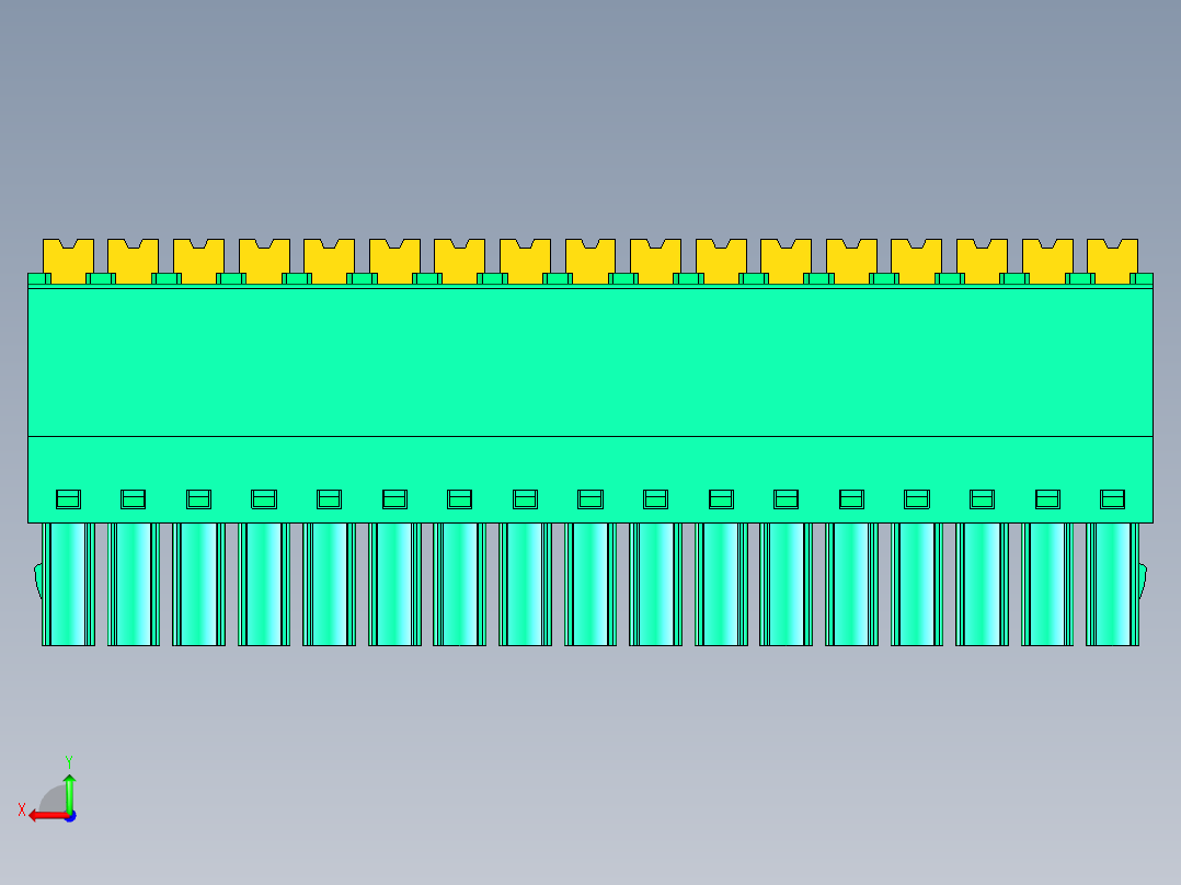 DEGSON 15EDG 系列 3.5mm 插拔式接线端子 FullPack-15EDGKN-3.5-17P-14-00AH后视图
