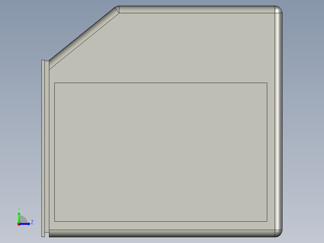 机场集装箱LD2左视图