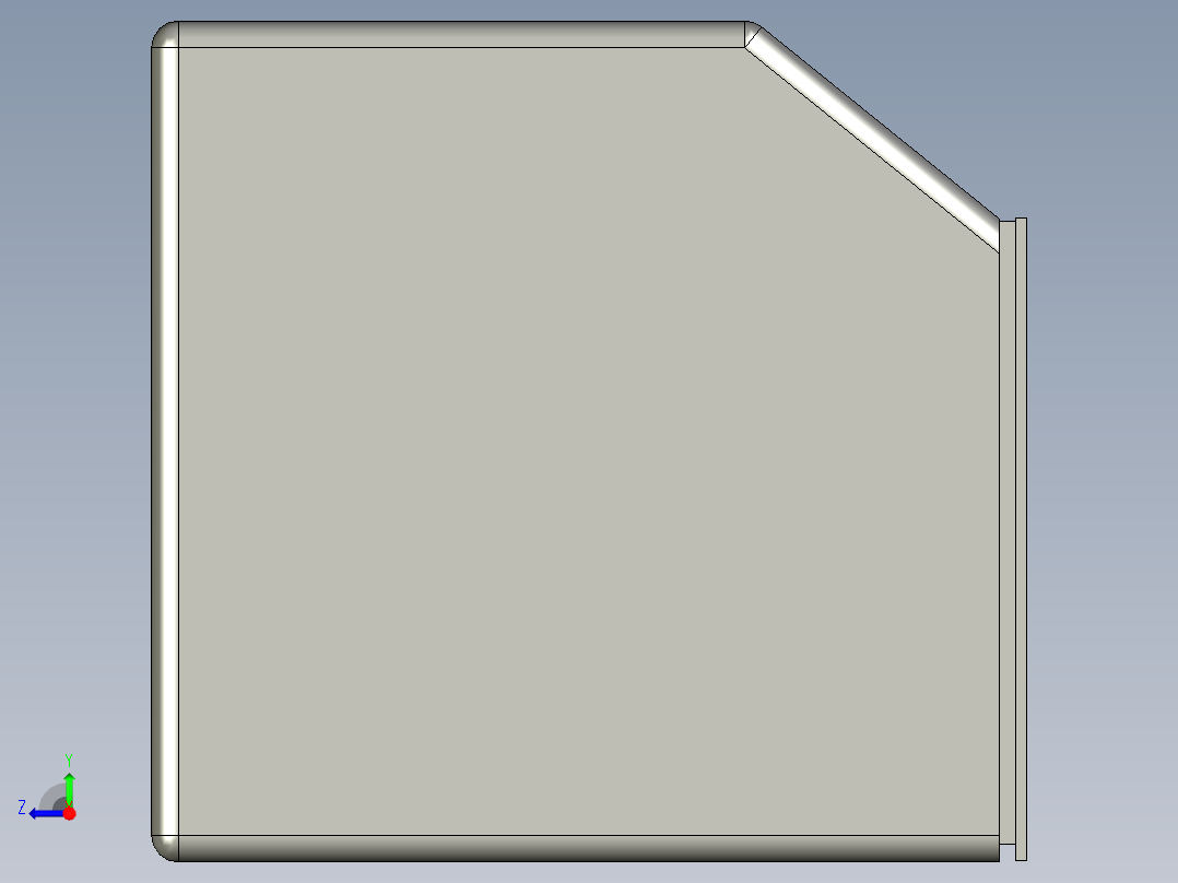 机场集装箱LD2右视图
