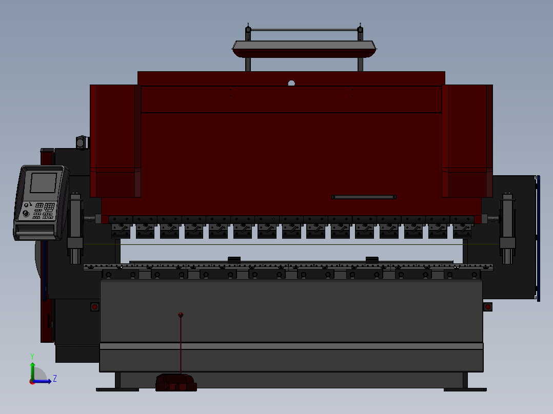日本新型数控折弯机左视图
