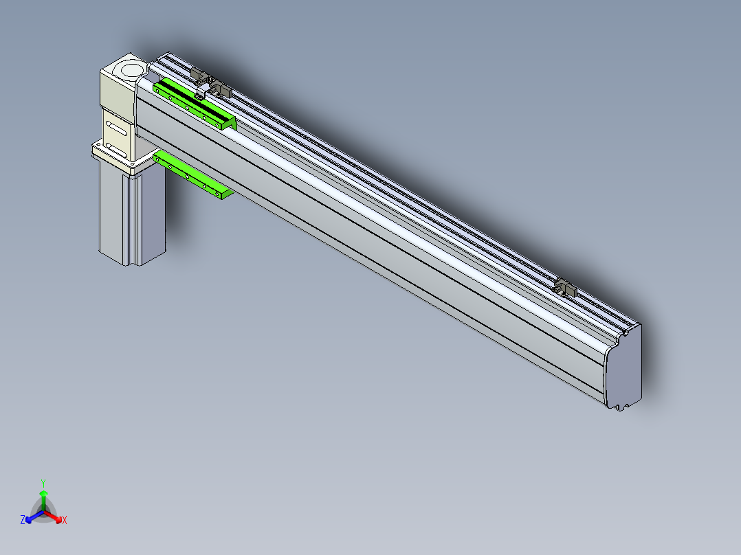 同步带滑台-半封闭B13-L90-S700-L-Z86-D3主视图