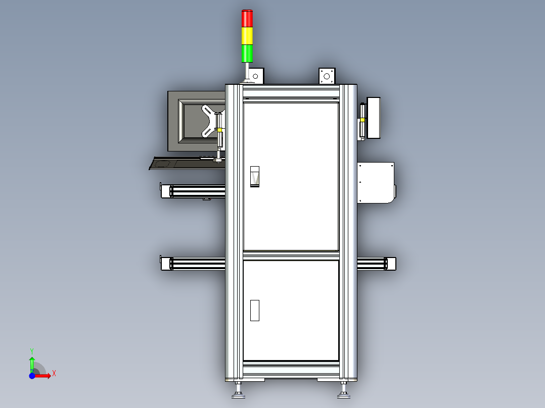 Sticker labeling machine贴标机式前视图