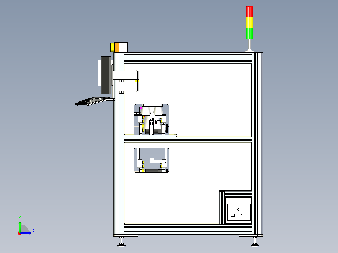 Sticker labeling machine贴标机式左视图