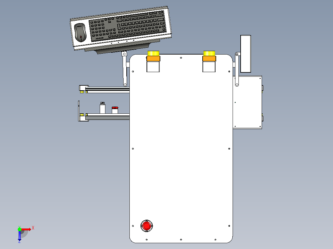 Sticker labeling machine贴标机式俯视图