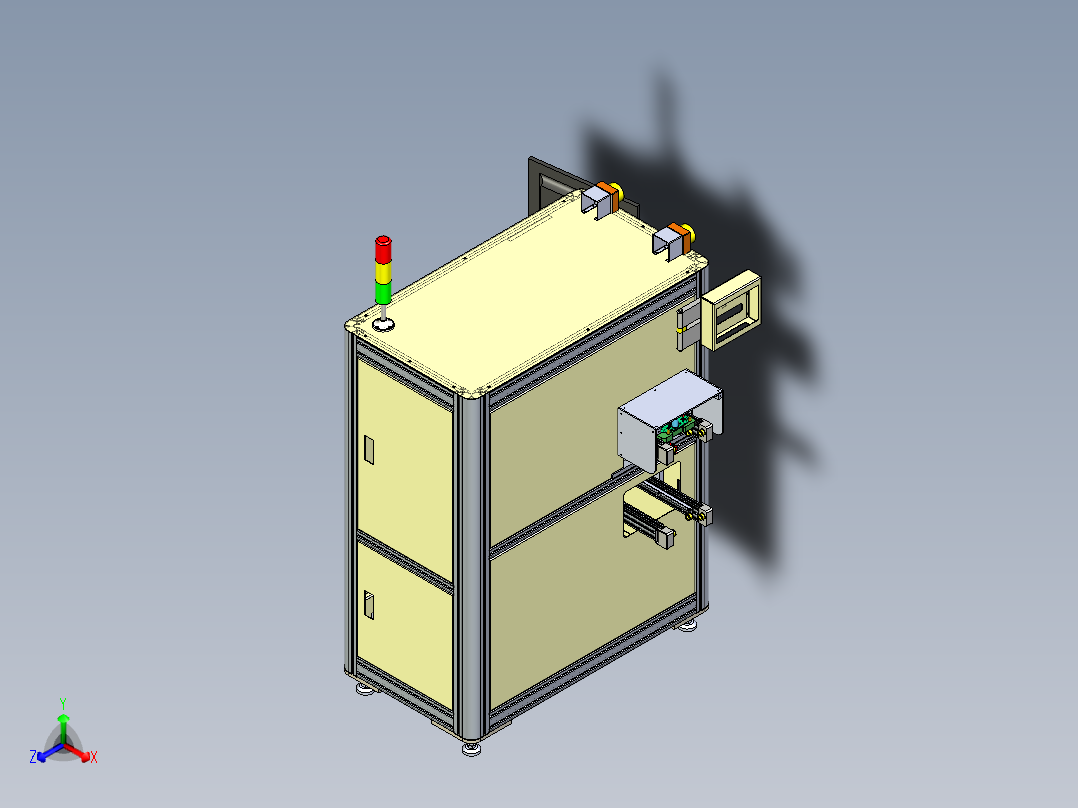 Sticker labeling machine贴标机式正等轴测图