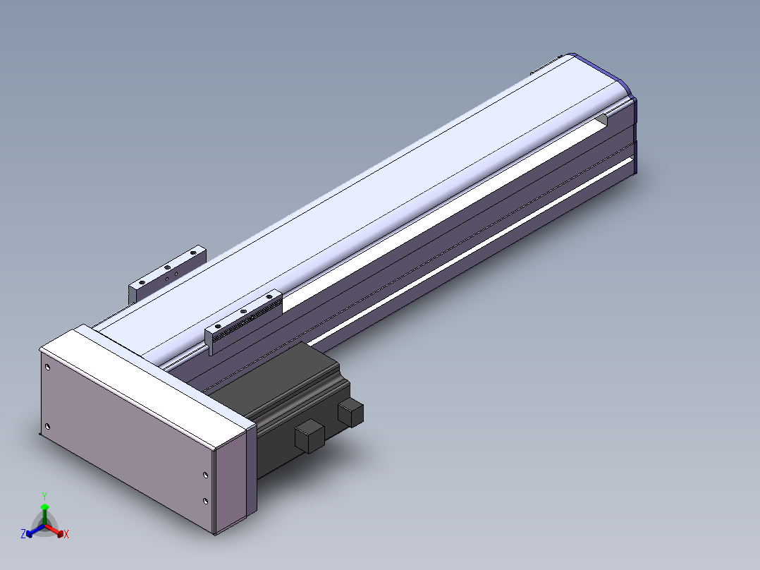 电动滑台模组SDM75左折模型正等轴测图
