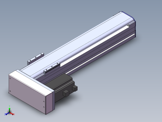 电动滑台模组SDM75左折模型正等轴测缩略图
