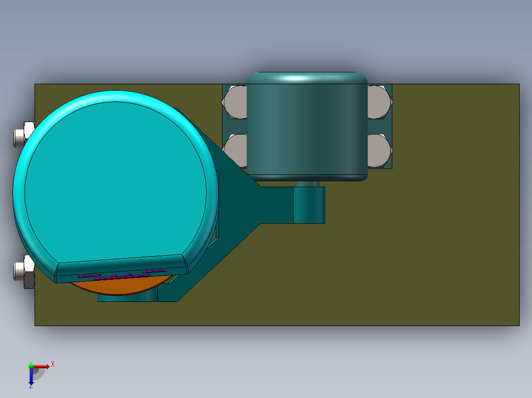 摇摆摄像头2俯视图