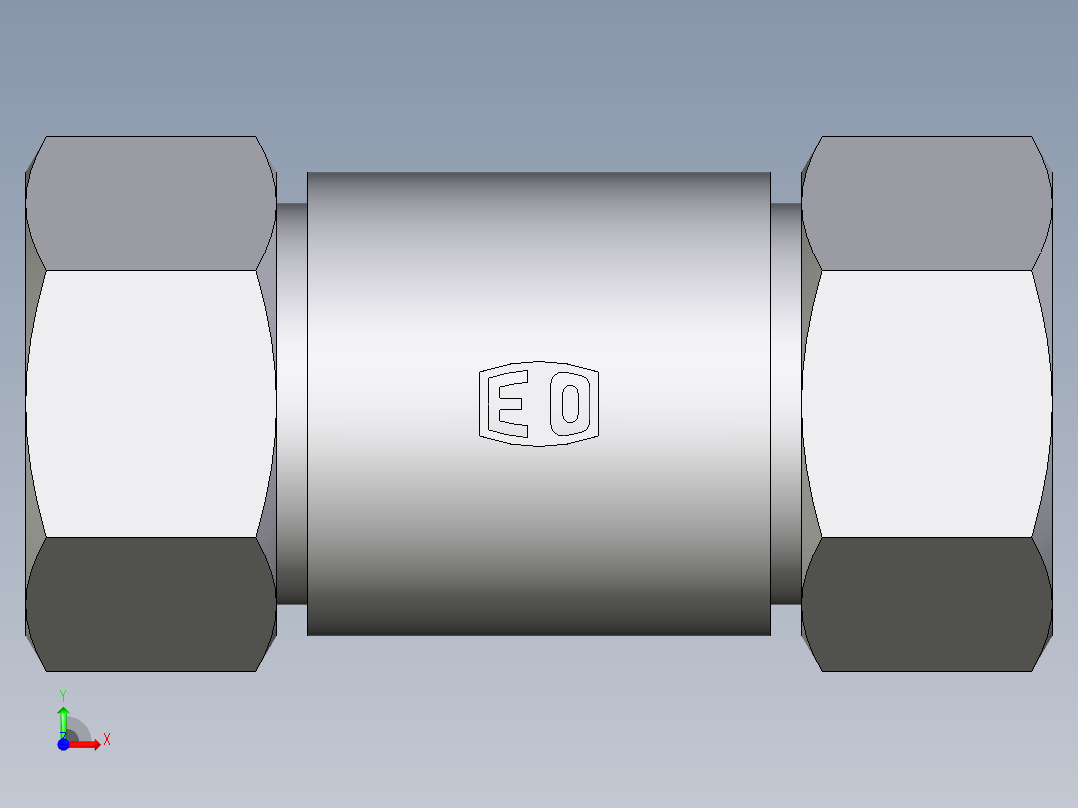 卡套式工业通用硬管接头EO_Weld_bulkhead_fitting_ESV38ZS前视图