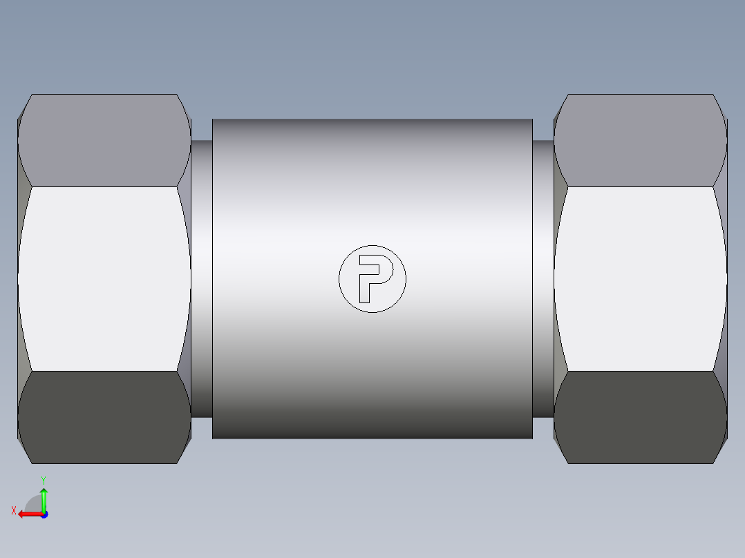 卡套式工业通用硬管接头EO_Weld_bulkhead_fitting_ESV38ZS后视图