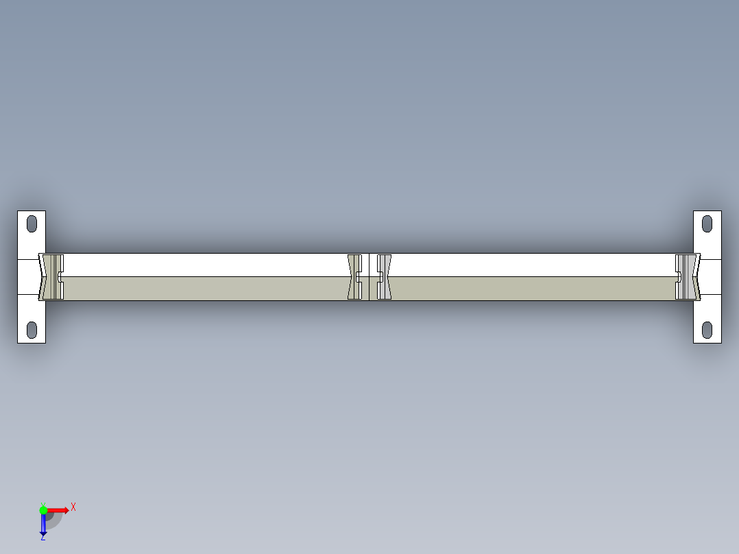 托辊架042俯视图