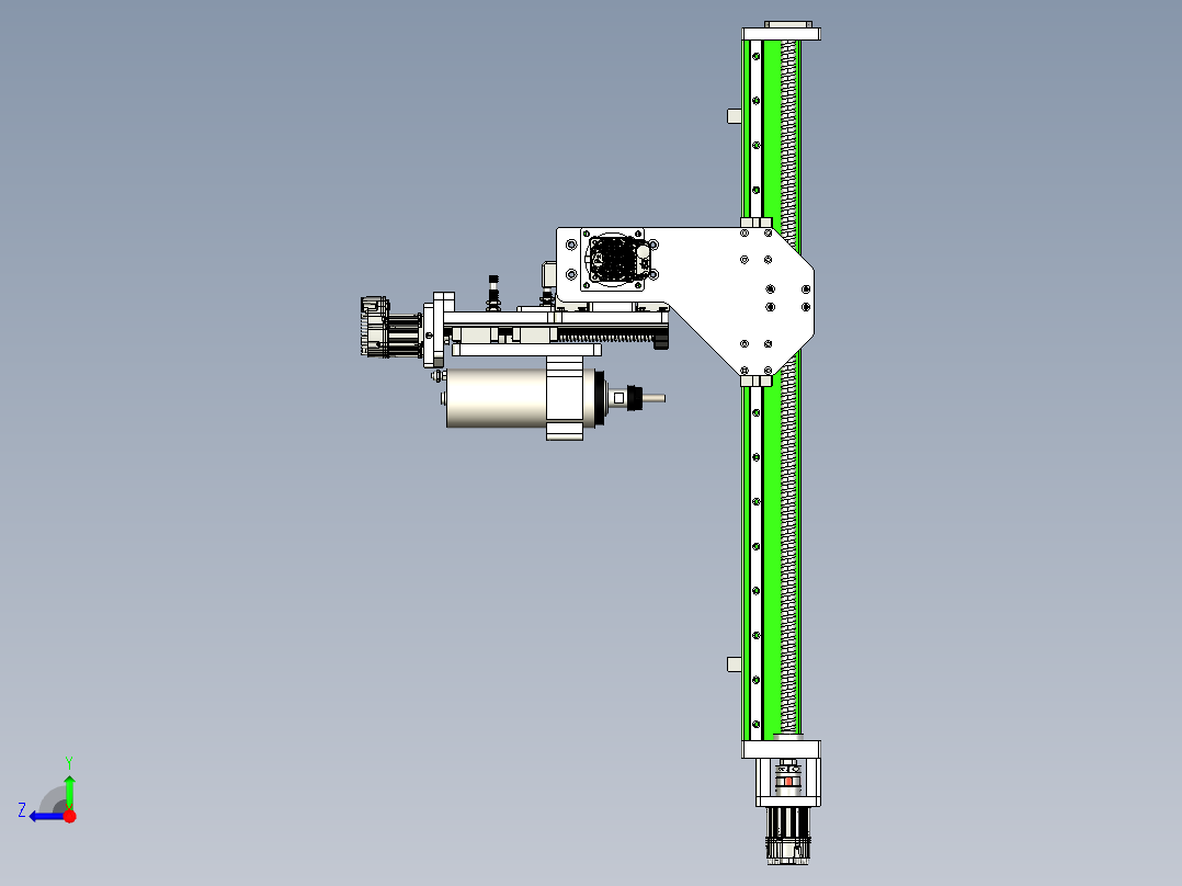 数控雕刻机step格式右视图