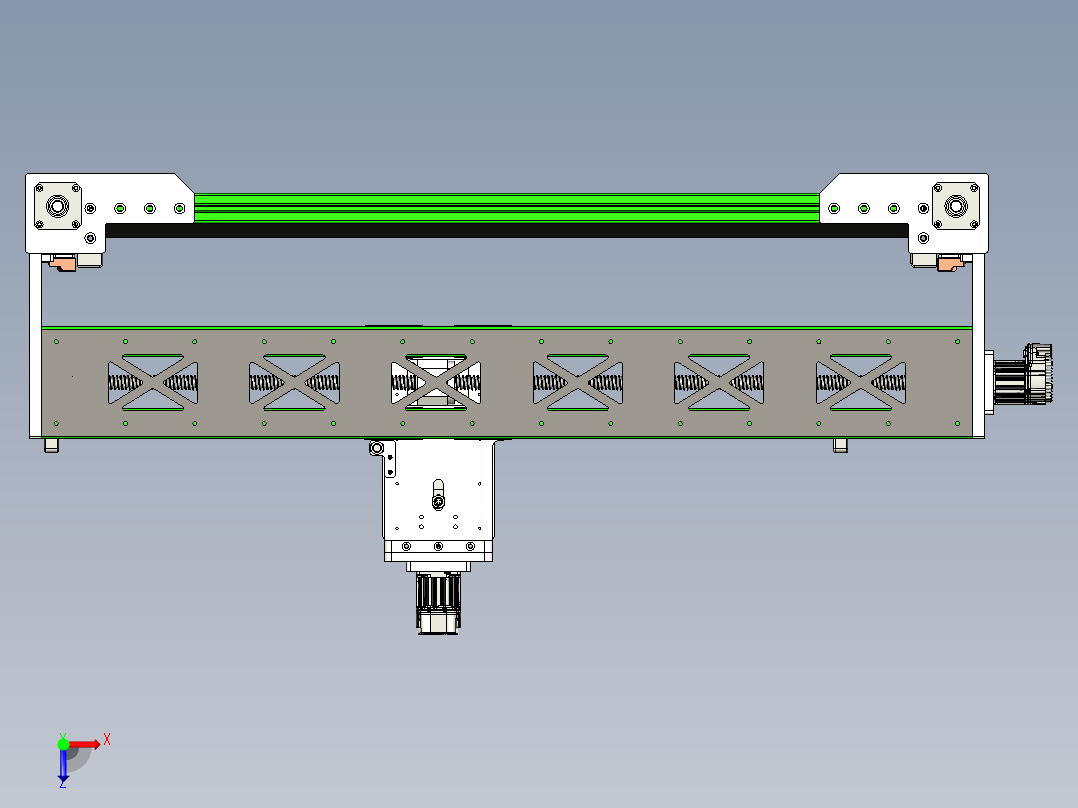 数控雕刻机step格式俯视图