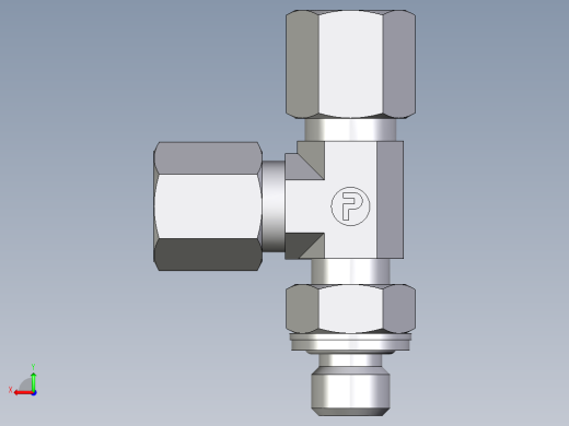 卡套式工业通用硬管接头EO_Adjustable_locknut_run_tee_LEE06ZSMCF后视缩略图