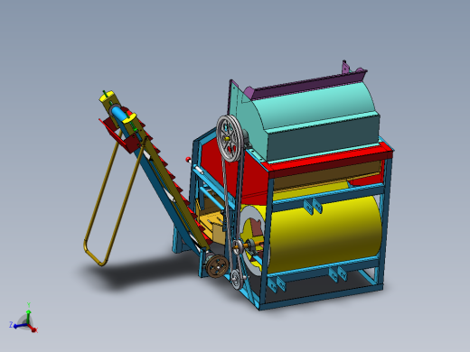 花生摘果机结构设计研制【带三维SW】