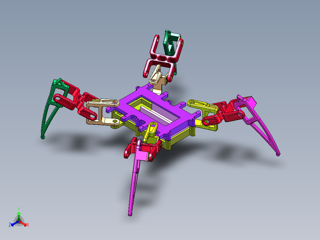 四足机器人SW三维图==1274623==150正等轴测图