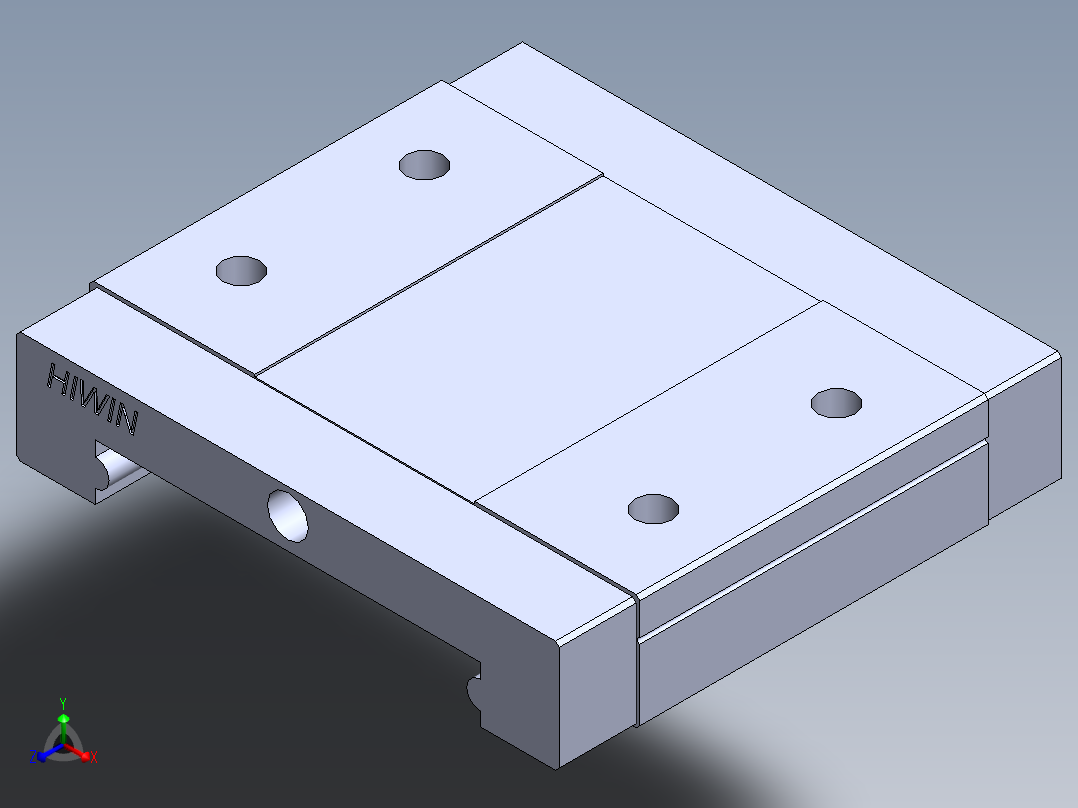 上银直线滑轨-MGW15C 滑块主视图