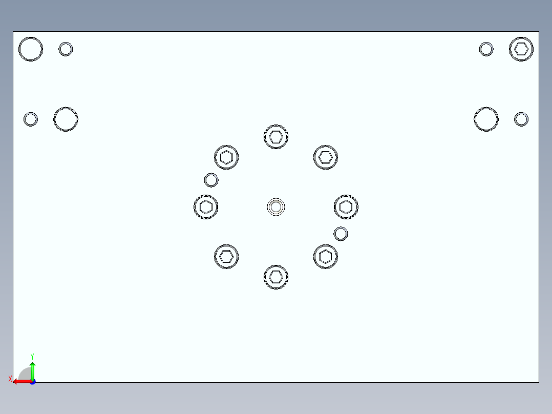 水洗冲压模具将切割、拉深、冲孔三步合二为一后视图