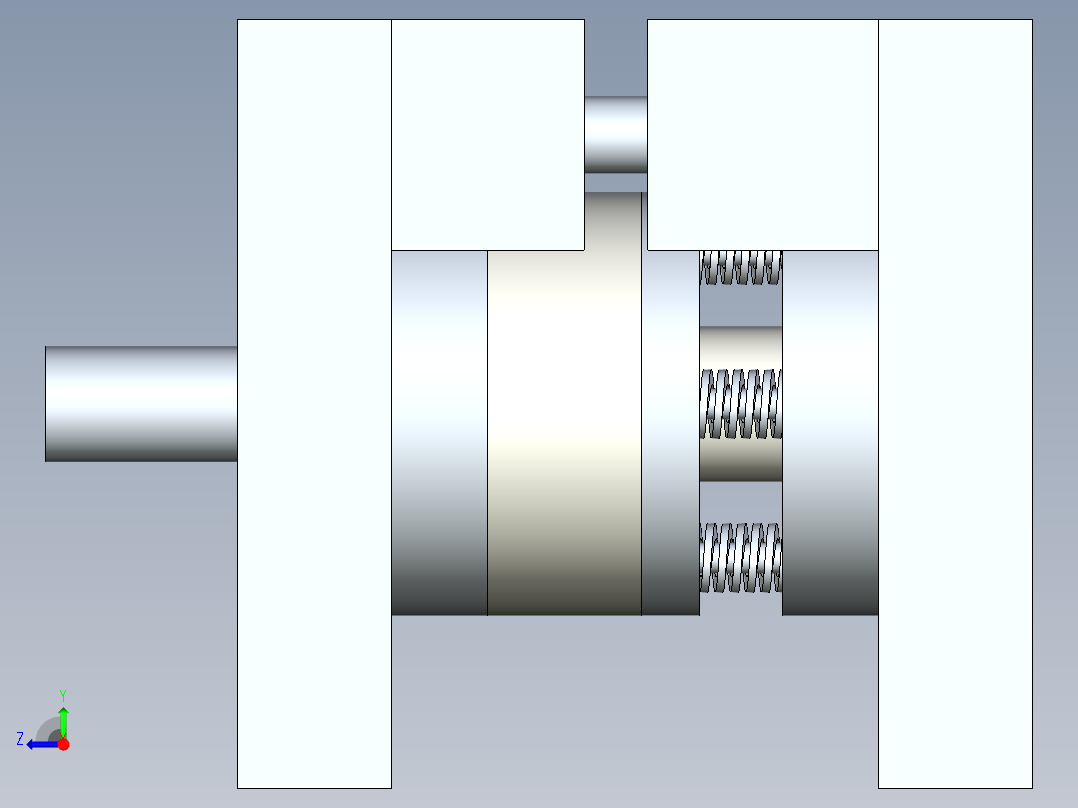 水洗冲压模具将切割、拉深、冲孔三步合二为一右视图