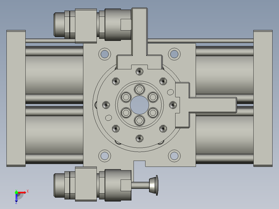 旋转气爪PRY100S-90俯视图