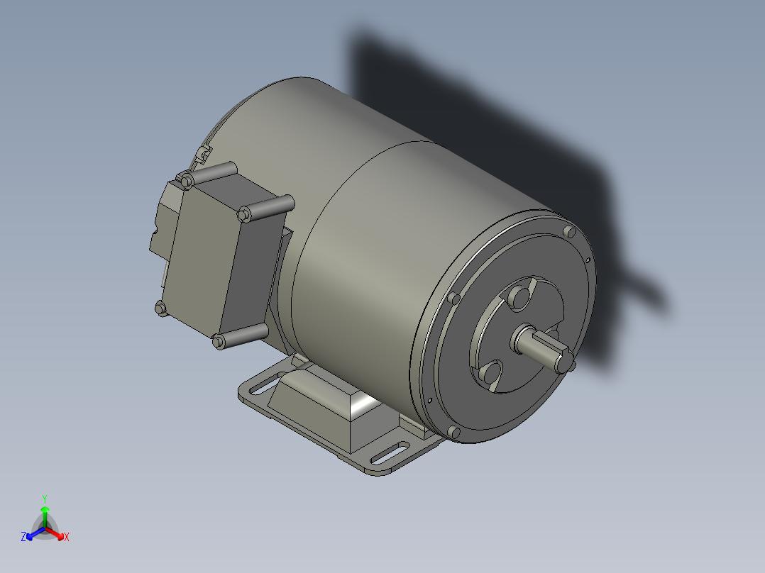 MBMA021ABB无刷电机正等轴测图