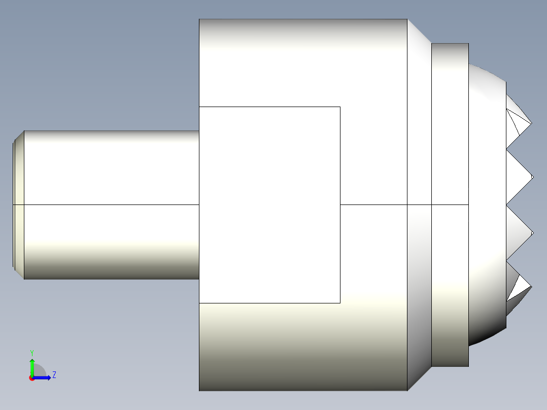 定位配件2273(A)-3D多系列多零件图纸模型左视图