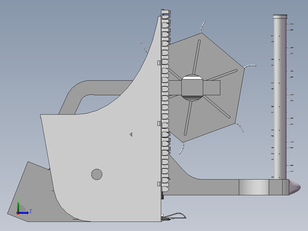 收割机机构左视图