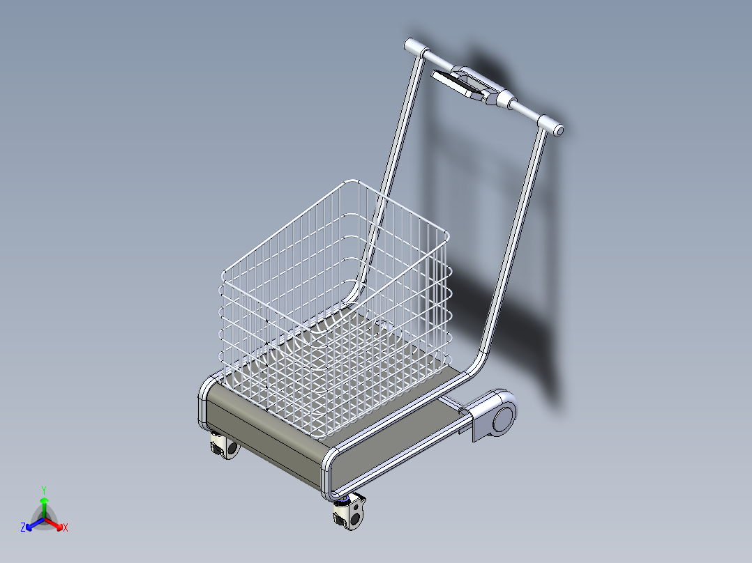 购物车总装正等轴测图