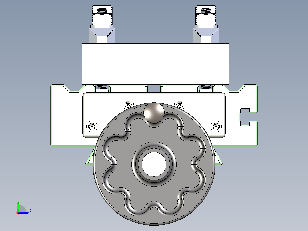 铣床夹紧套件左视图