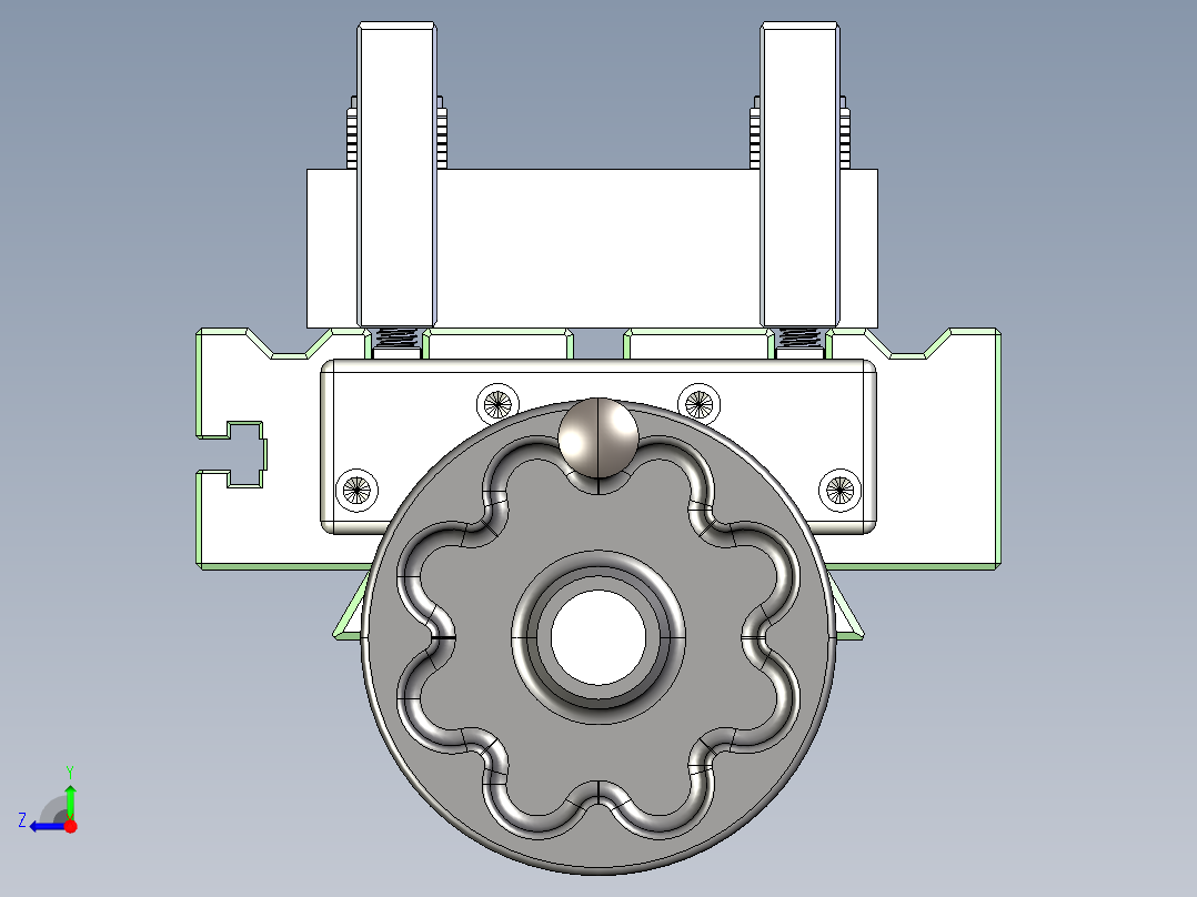 铣床夹紧套件右视图