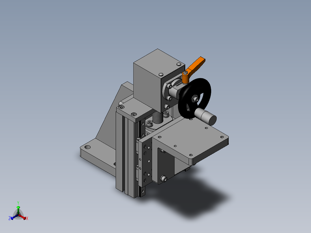 手动升降平台2正等轴测图