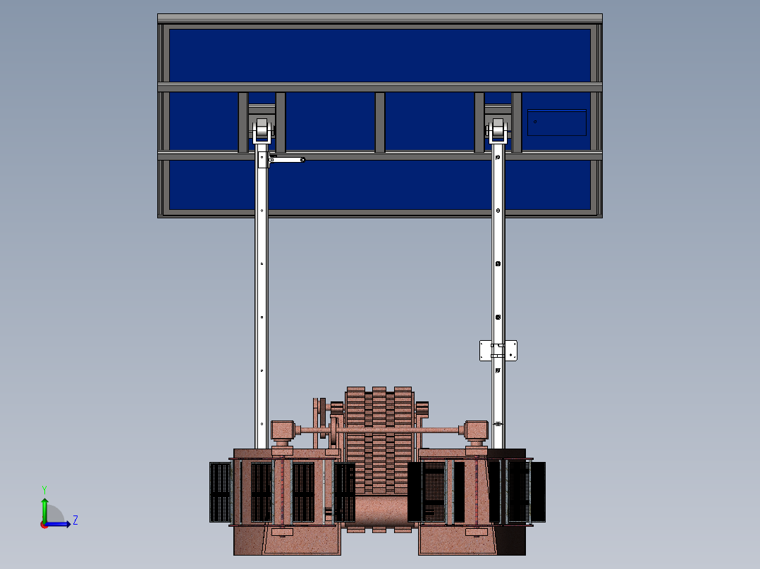 水面清理船三维SW模型（收集清理河面垃圾）3D图纸+说明书左视图