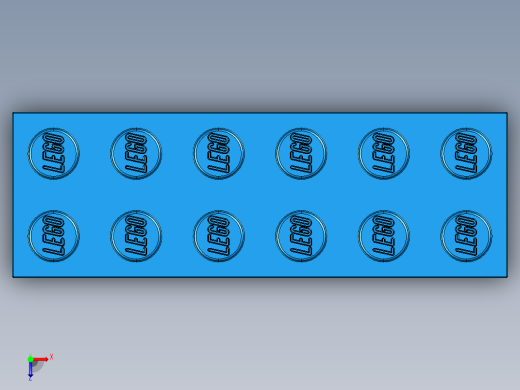 乐高套装 4421基本积木-4181139 - 2456 - 44237 Bright Blue Brick 2 x 6.STEP俯视缩略图