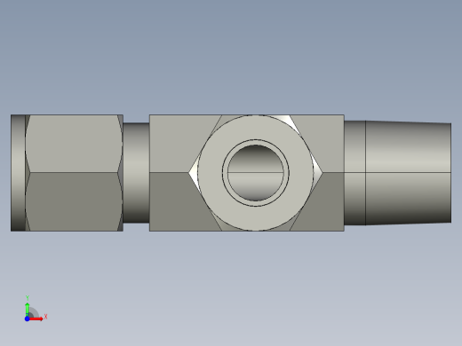 卡套式工业通用硬管接头8-8-8_rbu-s前视缩略图