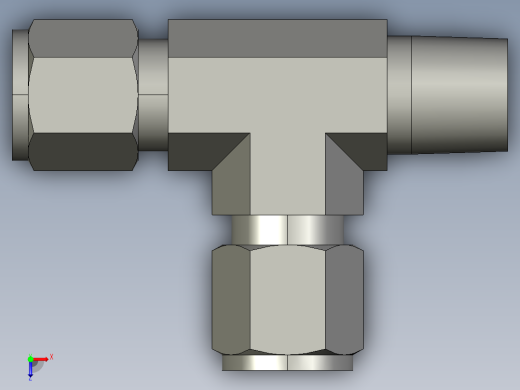 卡套式工业通用硬管接头8-8-8_rbu-s俯视缩略图