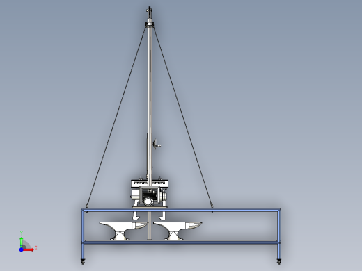 吊杆式起重机前视缩略图