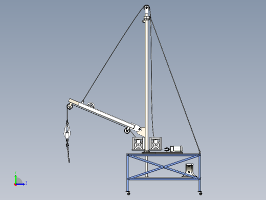 吊杆式起重机左视缩略图