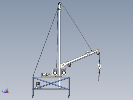 吊杆式起重机右视缩略图